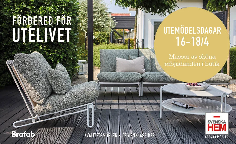 Utesäsongen är nära… ☀️

Text:
Vi laddar upp butiken med årets utemöbler – och snart kör vi igång våra utemöbelsdagar.

Tjuvkika redan nu på stegbo.se
Planera vad du vill se i butik

Snart smäller det.