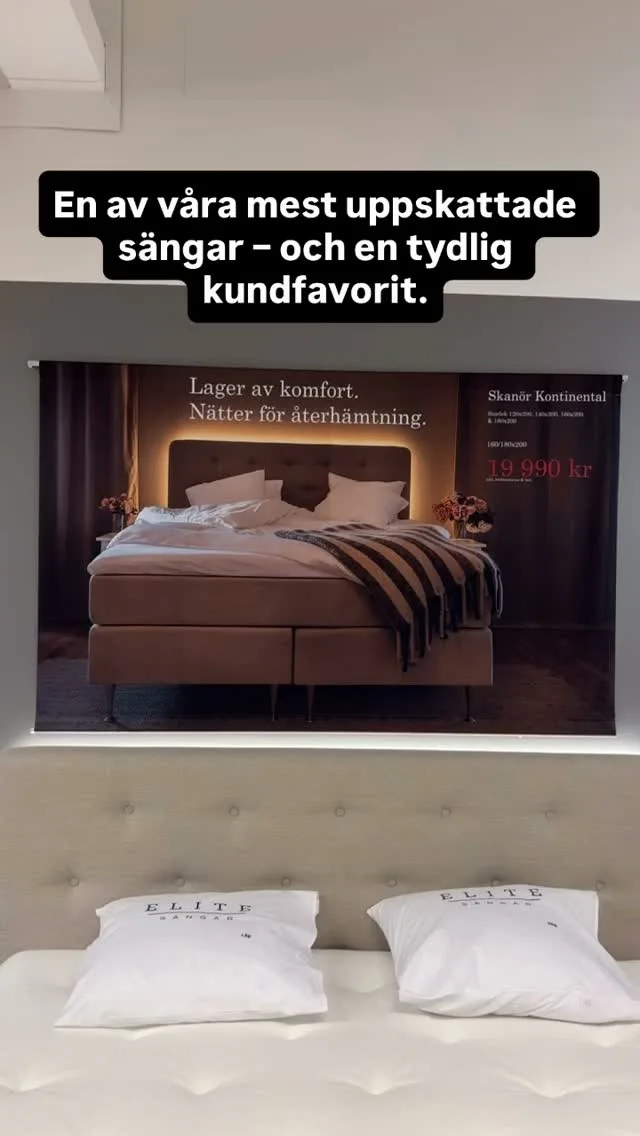 En riktig kundfavorit – och vi förstår varför.

Skanör från Elite Sängar är en säng vi rekommenderar om och om igen. Den kombinerar hög komfort, bra stöd och smart funktion – och finns både som kontinental och ställbar.

Det gör att du kan hitta den lösning som passar just dina behov bäst.

Det är ingen slump att Skanör blivit en av våra mest uppskattade sängar.

På Stegbo handlar det inte om att sälja vilken säng som helst – utan om att guida dig till rätt val för bättre sömn, bättre återhämtning och bättre dagar.

Kom in och upplev skillnaden i butik eller läs mer på stegbo.se 🤝

#StegboMöbler #EliteSängar #Skanör #Sängexperter #BättreSömn