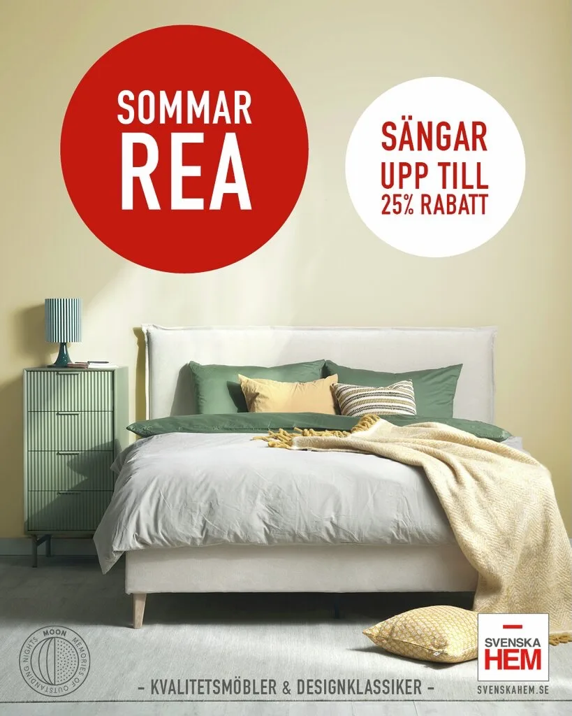 Sommarrean pågår – men inte länge till! ☀️

Passa på att fynda kvalitetsmöbler från flera av våra mest omtyckta varumärken. Oavsett om du letar efter en ny soffa, säng, matgrupp eller en designklassiker finns det många riktigt bra erbjudanden att upptäcka.

✨ Upp till 25% rabatt på utvalda kvalitetsmöbler.

Rean pågår t.o.m. 20 juli, så missa inte chansen att göra ett riktigt bra köp.

👉 Besök oss i butik i Arnäsvall för personlig hjälp av våra möbelexperter.
👉 Eller upptäck kampanjerna redan idag på stegbo.se.

Vi hjälper dig att hitta möbler som håller – både i kvalitet och stil.

Sommarrean gäller 21/6–20/7 2026 och kan inte kombineras med andra rabatter.

#StegboMöbler #Sommarrea #Möbler #Inredning #Örnsköldsvik Kvalitetsmöbler