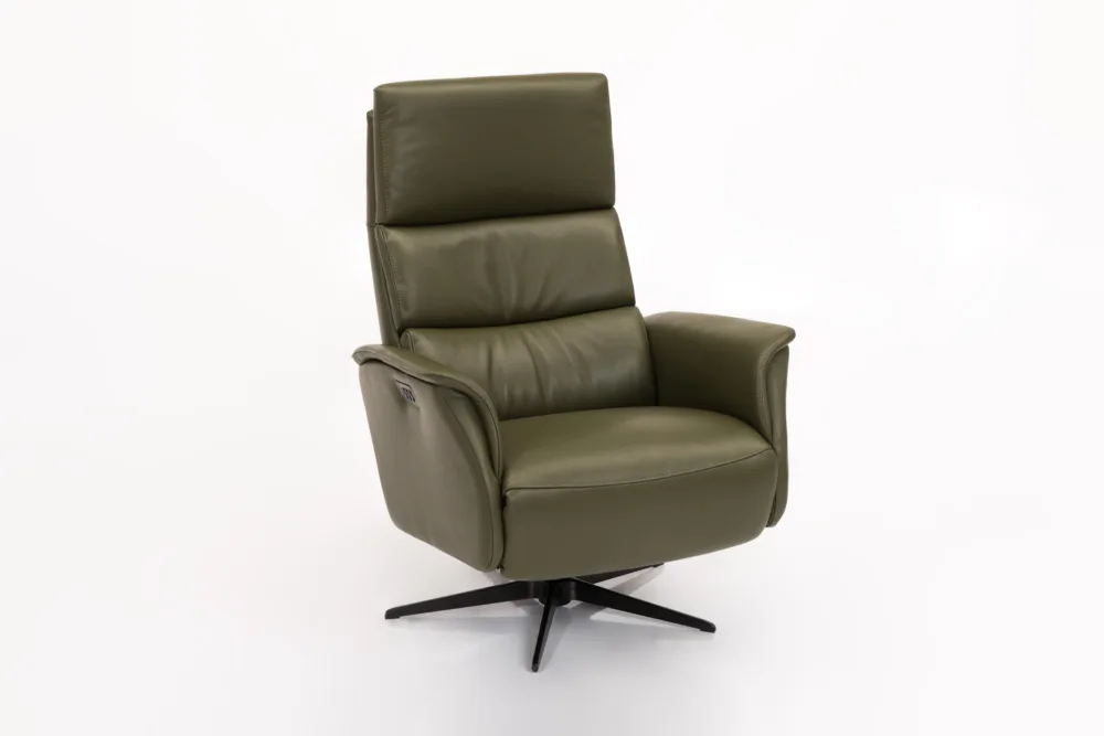 Derby reclinerfåtölj hjort knudsen läder