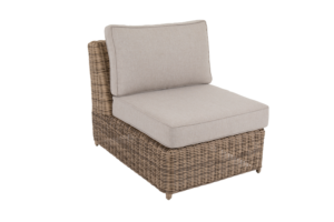 Brafab Glendon mittdel – Byggbar modul i rund konstrotting med vattenavvisande dyna. Skapa din personliga soffgrupp på stegbo.se eller i Örnsköldsvik.