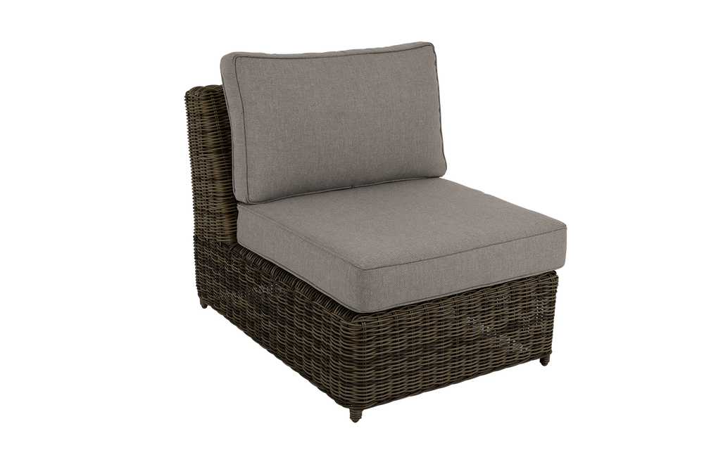 Brafab Glendon mittdel – Byggbar modul i rund konstrotting med vattenavvisande dyna. Skapa din personliga soffgrupp på stegbo.se eller i Örnsköldsvik.