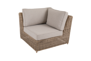 Brafab Glendon hörn – Byggbar hörndel i rund konstrotting med vattenavvisande dyna. Skapa din drömsoffa på stegbo.se eller i butik i Örnsköldsvik.