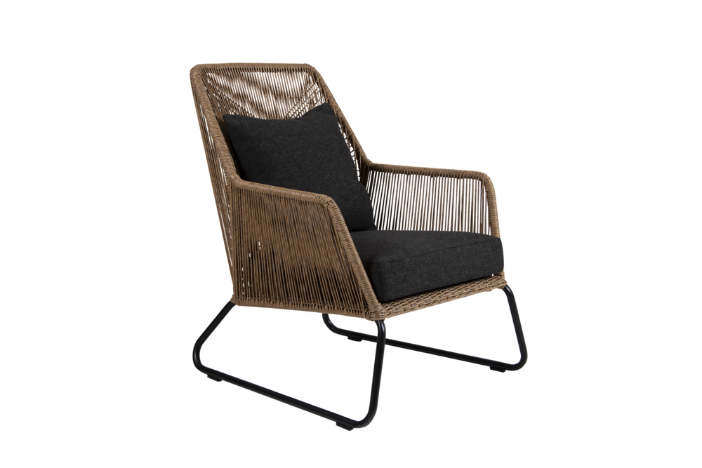 Midway fåtölj Natur-svart