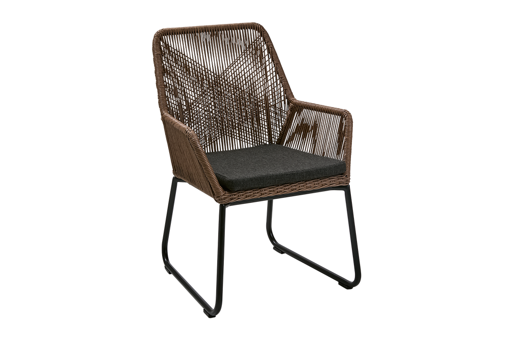 Midway karmstol Natur-svart brafab