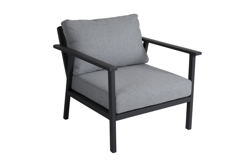 Samvaro Low fåtölj Antracit Pearl grey brafab