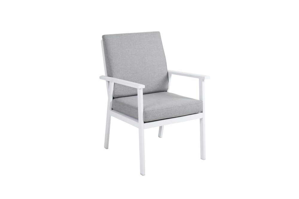 Samvaro karmstol Vit Pearl grey brafab